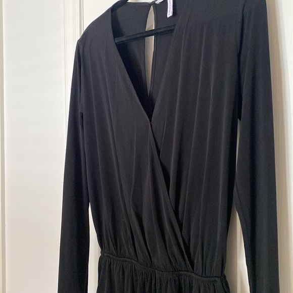 BCBGeneration black long sleeve romper - Picture 3 of 6